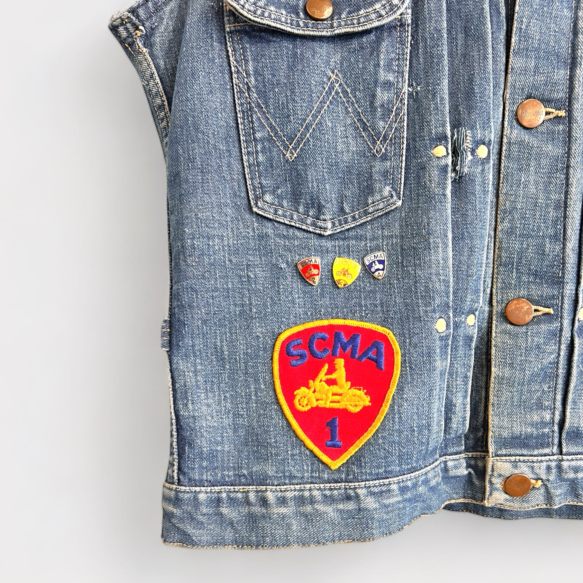 1940s Wrangler Blue Bell 11MJ Custom Moto Vest