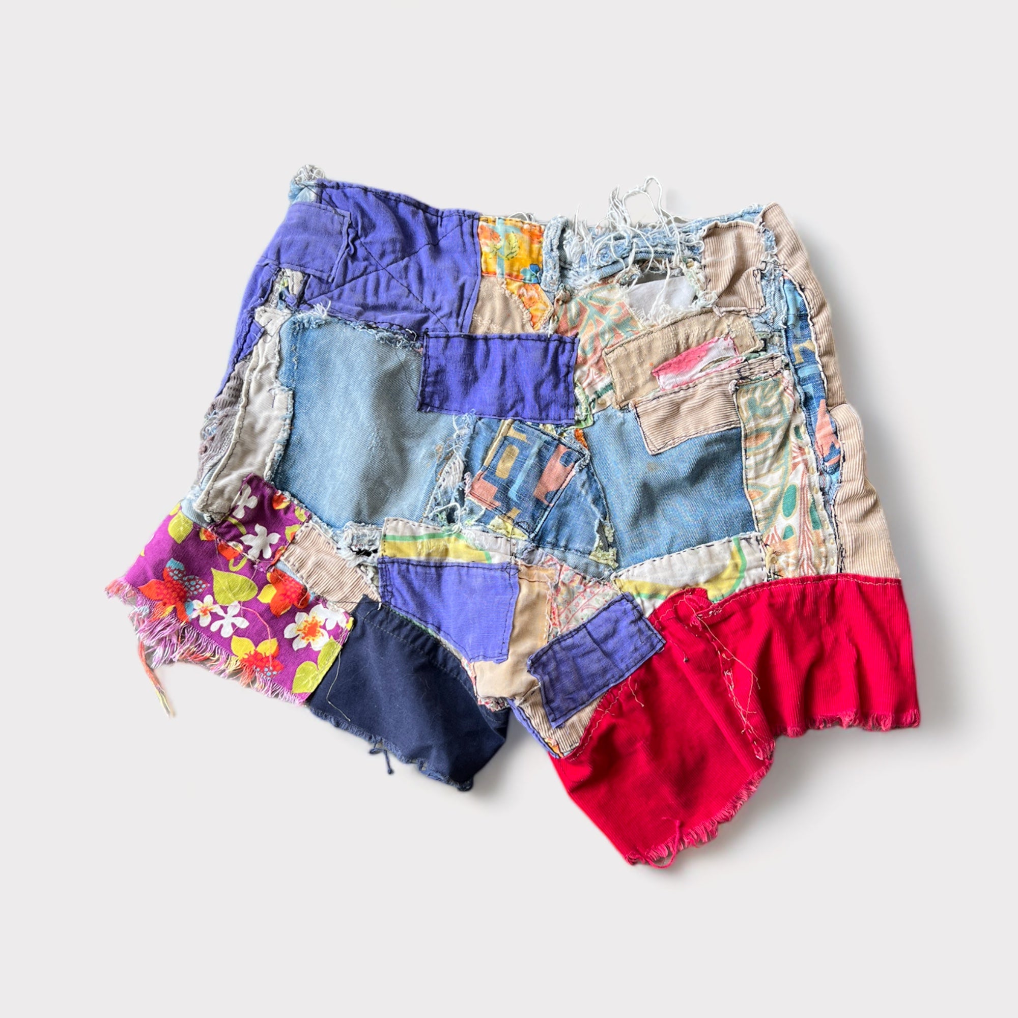 1970s Levis Patchwork Hippie Shorts