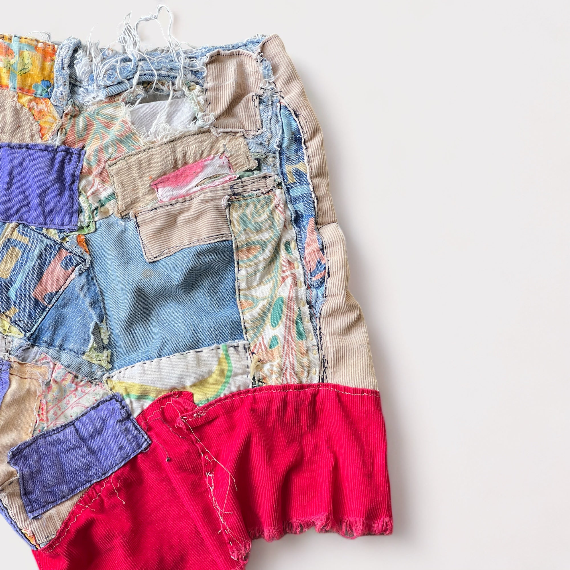 1970s Levis Patchwork Hippie Shorts