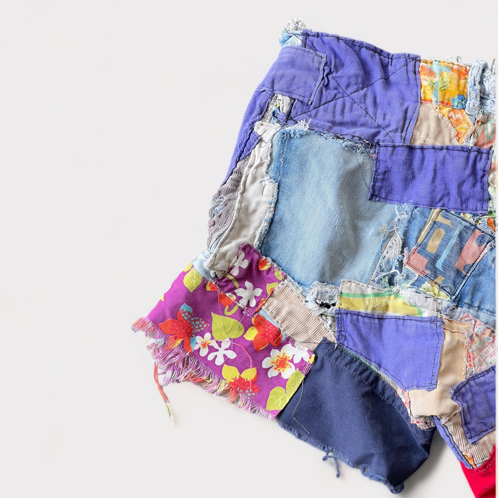 1970s Levis Patchwork Hippie Shorts