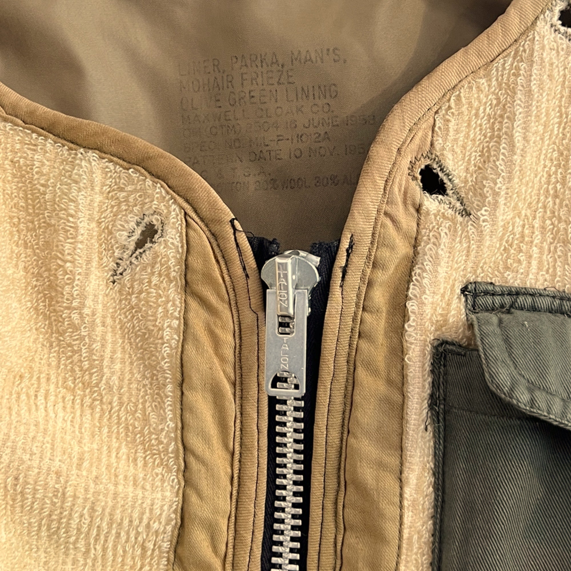 1960s Modified Military Parka Liner Jacket