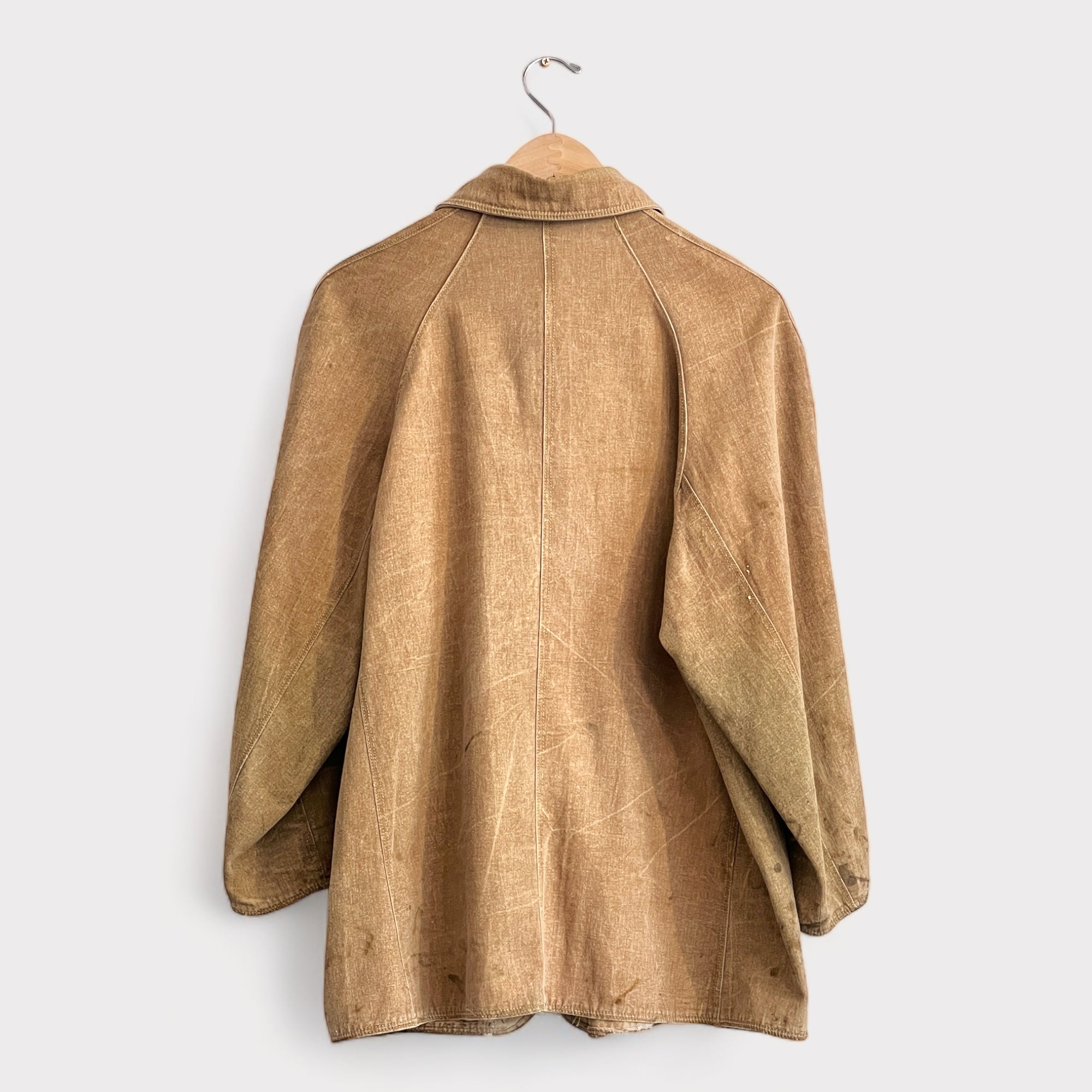 1940s Paint Splattered Canvas Chore Coat