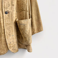1940s Paint Splattered Canvas Chore Coat