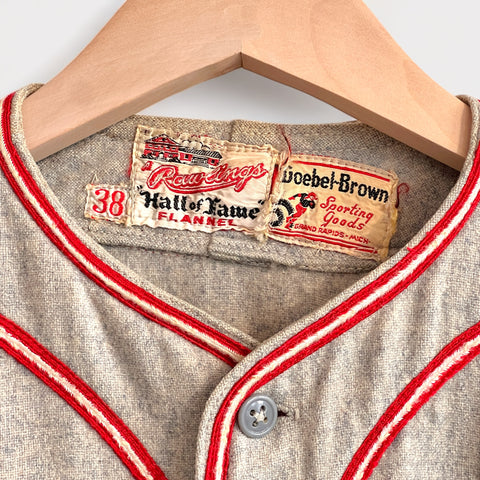1950s Rawlings Wool “Union Red Hawks” Baseball Jersey