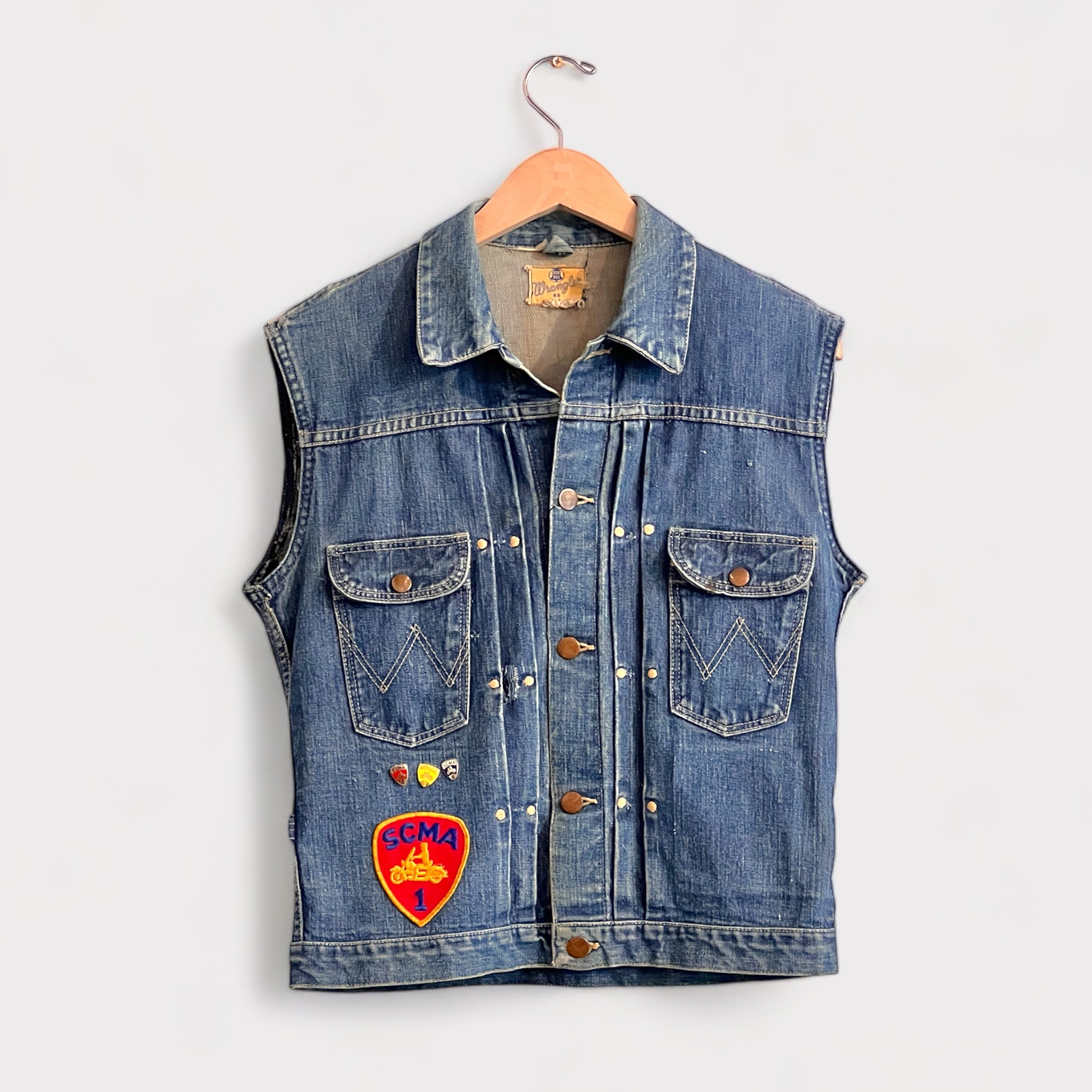 1940s Wrangler Blue Bell 11MJ Custom Moto Vest