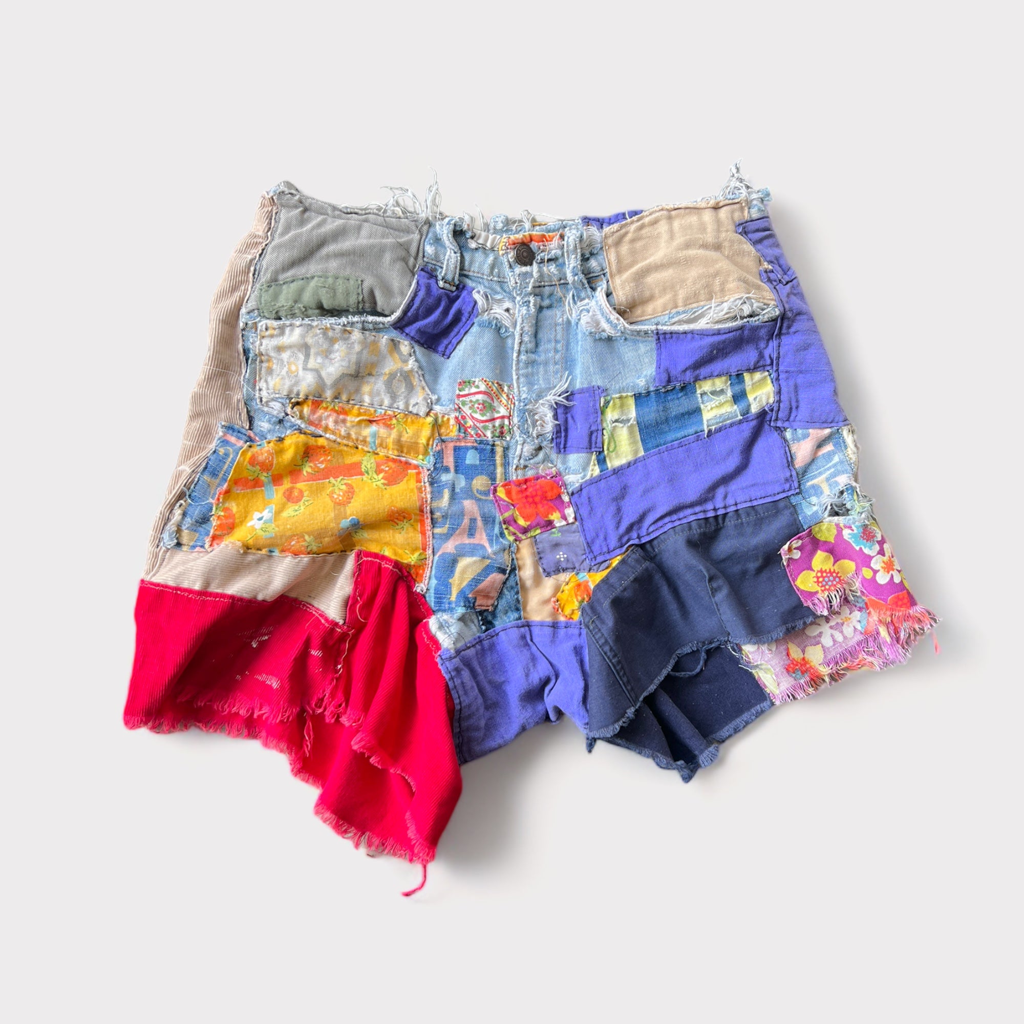 1970s Levis Patchwork Hippie Shorts