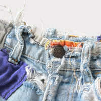 1970s Levis Patchwork Hippie Shorts