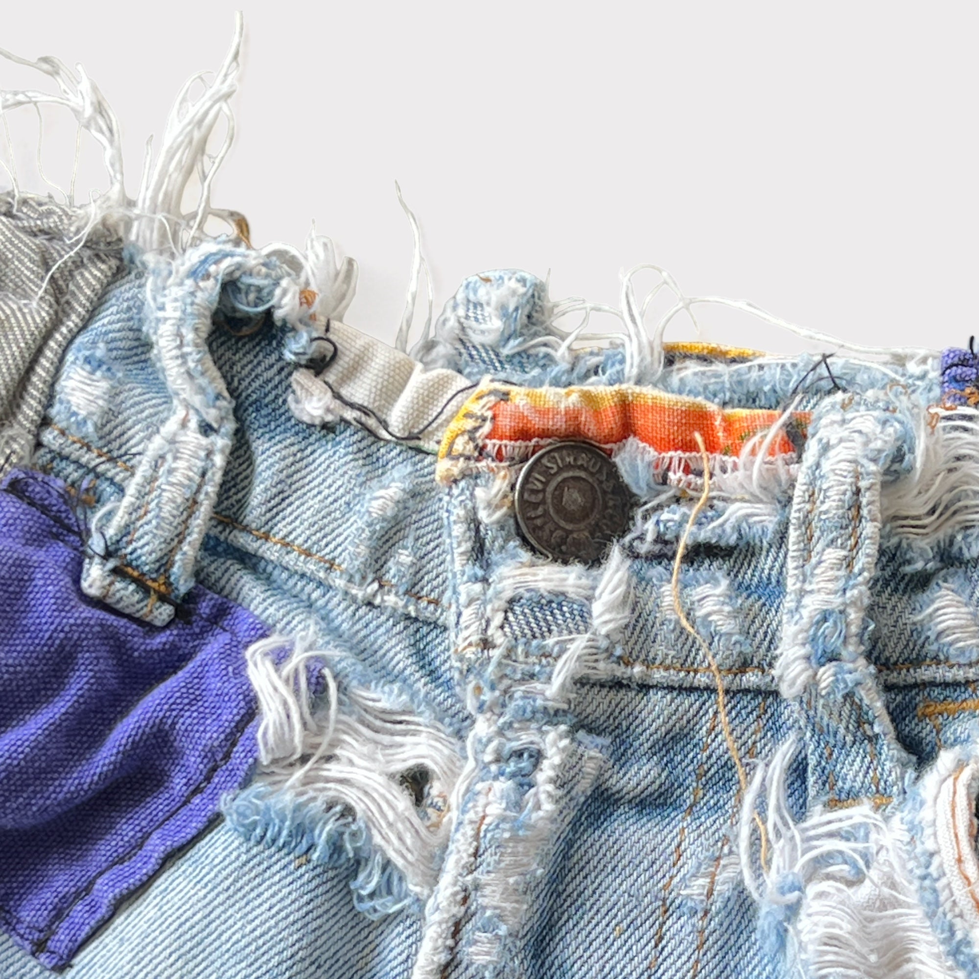 1970s Levis Patchwork Hippie Shorts