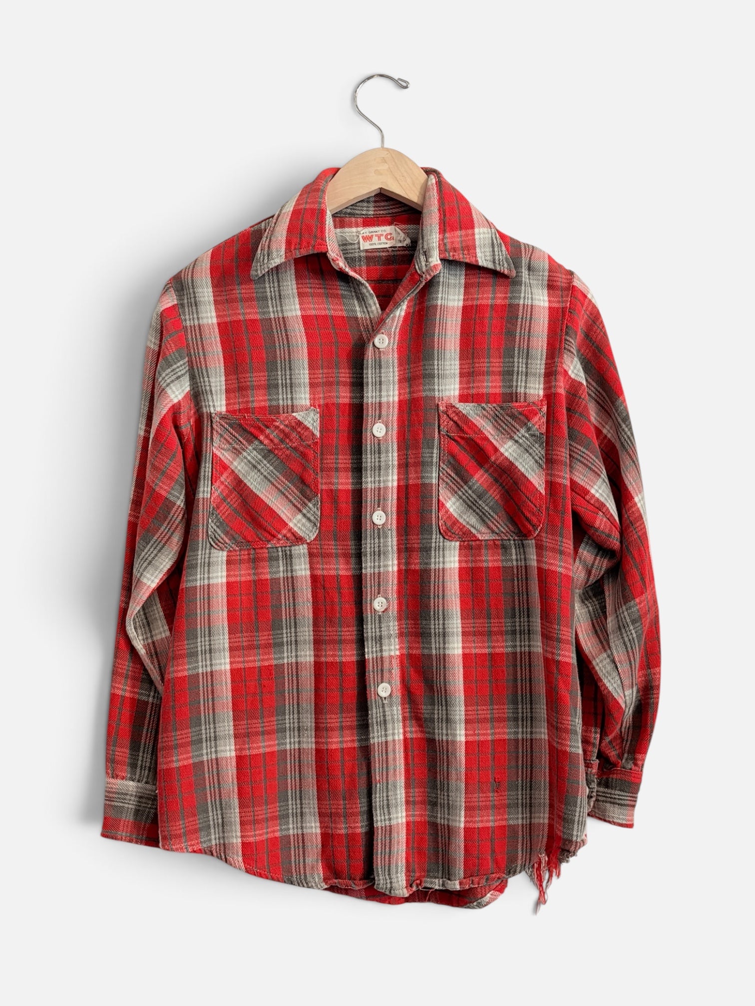 1960s WTG Cotton Plaid Flannel Shirt