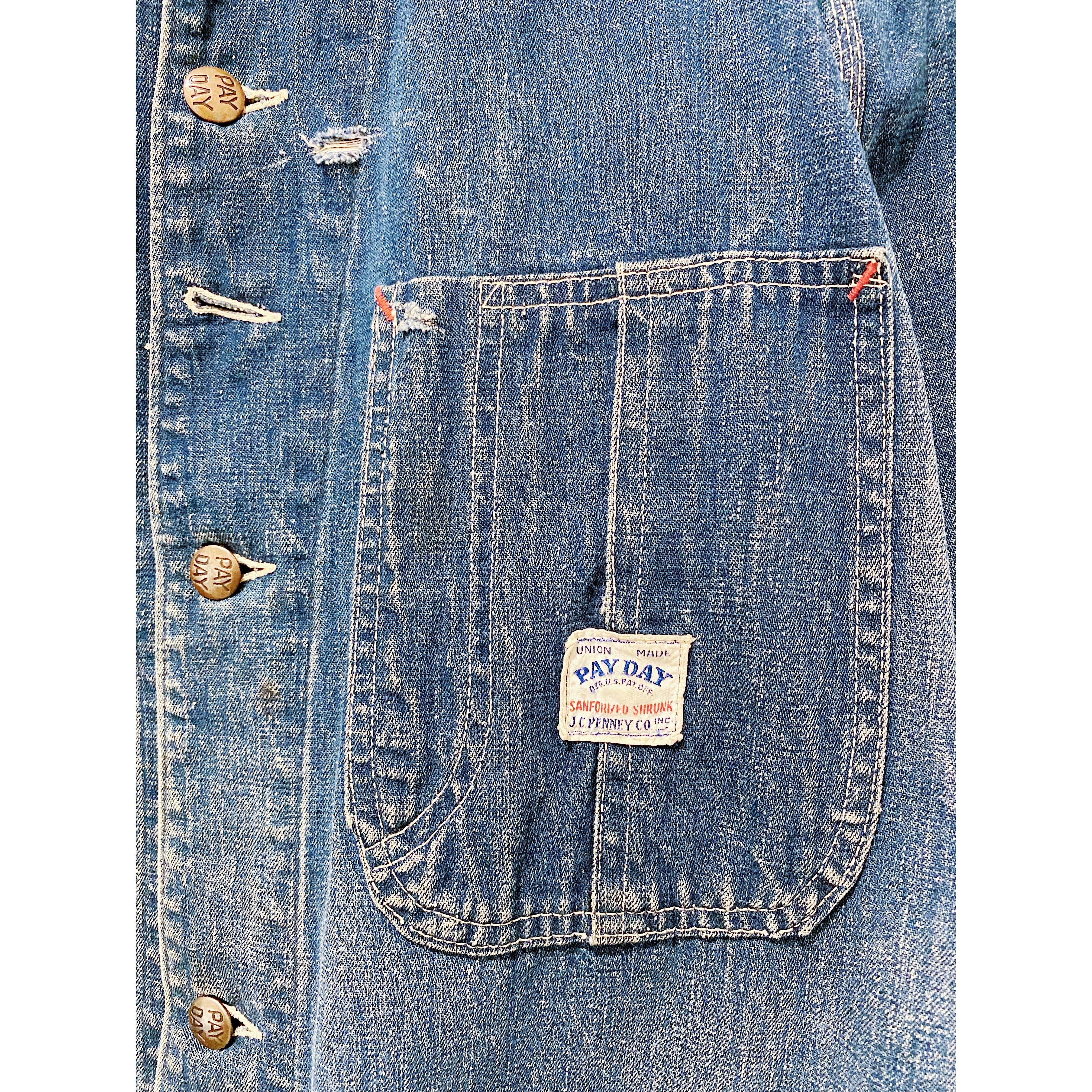 1940s PAY DAY Denim Chore Jacket – Harvester International